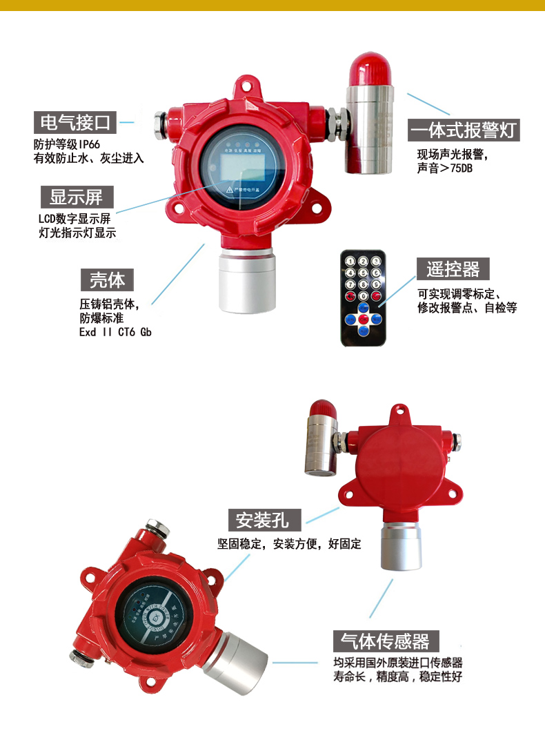 固定式氢气气体报警器(图1)