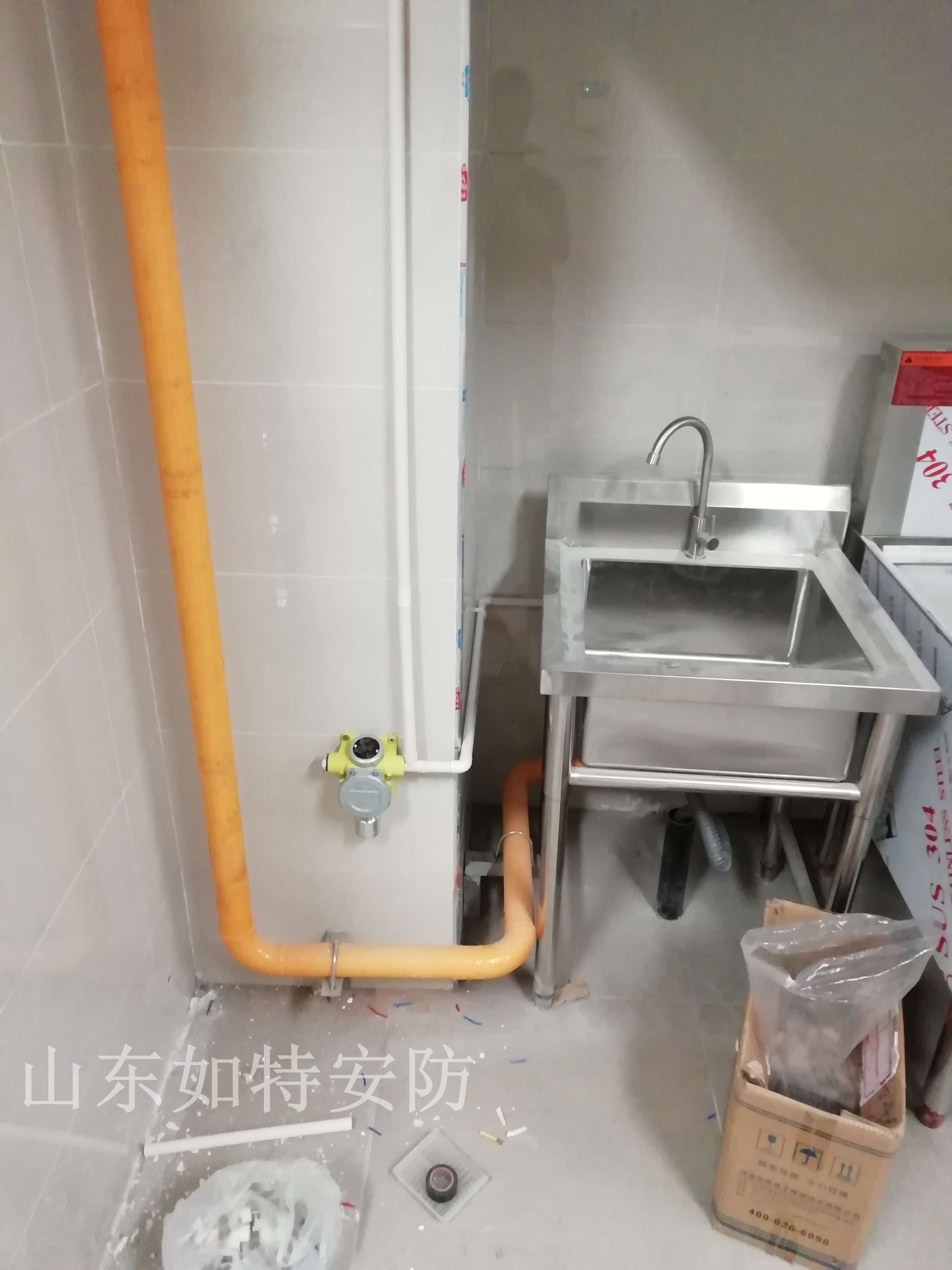 液化气气体报警器的安装案例(图2)